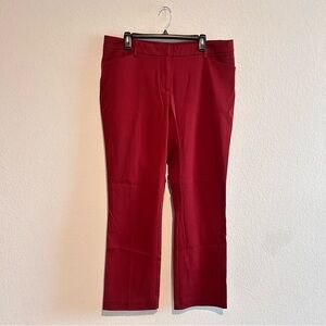 41 HAWTHORN Pants 16 Merlot Burgundy Wine Red Trouser Slacks Work Pants Becca